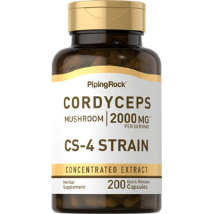 Cordyceps Mushroom, 2000 mg (per serving), 200 Quick Release Capsules