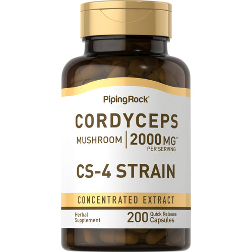 Hongo Cordyceps 2000 mg (por porción) 200 Cápsulas de liberación rápida     