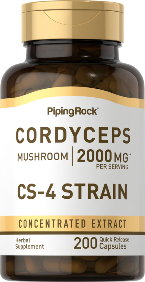동충하초 버섯 2000 mg (1회 복용량당) 200 빠르게 방출되는 캡슐     