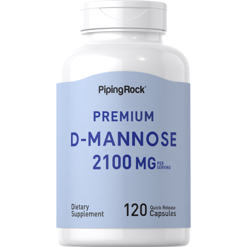 D-Mannose 2100 mg (ต่อการเสิร์ฟ) 120 แคปซูลแบบปล่อยตัวยาเร็ว     