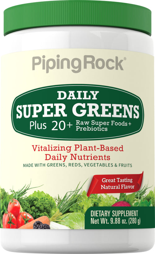 Daily Super Greens -jauhe (Orgaaninen) 9.88 oz 280 g Pullo    