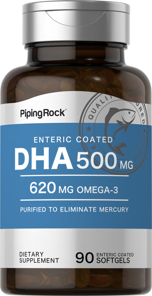 DHA enteriskt överdrag 500 mg 90 Snabbverkande gelékapslar     