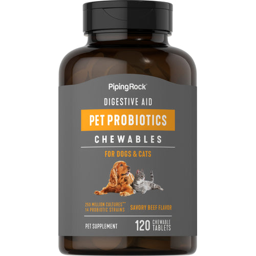 Aide digestive probiotique pour chiens et chats 120 Comprimés à croquer       