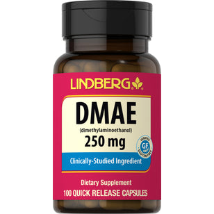 DMAE (Dimethylaminoethanol) 250 mg 100 Cápsulas de Rápida Absorção     