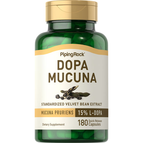 DOPA Mucuna pruriens (standardisiert) 350 mg 180 Kapseln mit schneller Freisetzung     