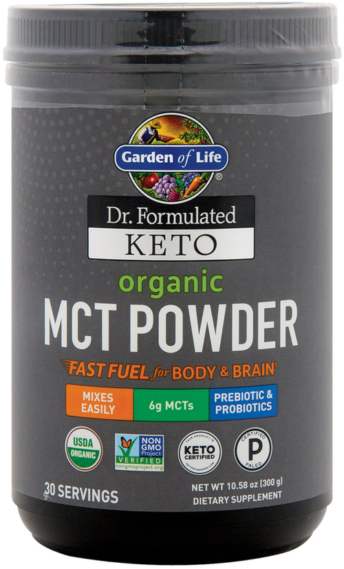 Dr. Formulated Keto MCT-pulver (Organisk) 10.58 ounce 300 g Flaske    