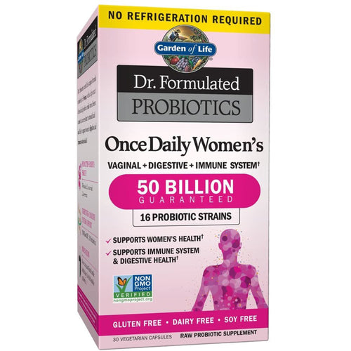Dr. Formulated probiotika én gang daglig for kvinner,50 milliard CFU 30 Vegetarianske kapsler     