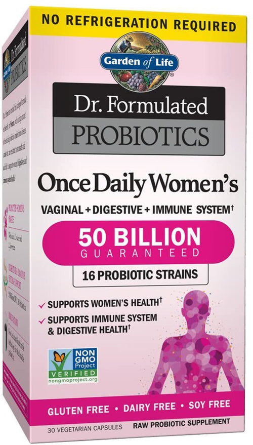 Probiotici una volta al giorno per donne Dr. Formulated,50 Miliardo CFU 30 Capsule vegetariane     