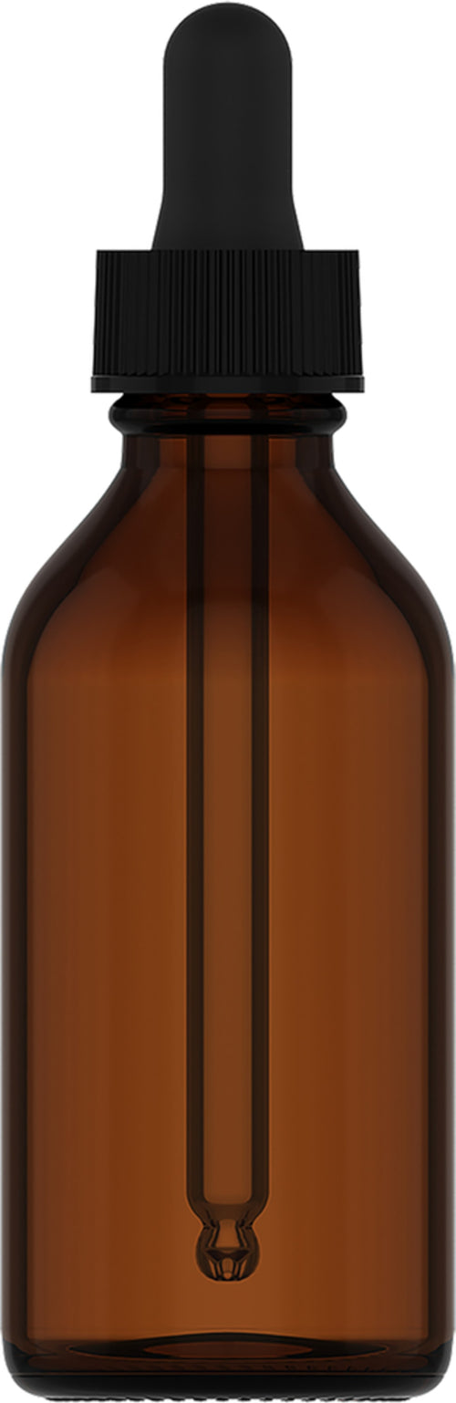 Flacon compte-gouttes, 59 mL (2 oz liq.), verre ambré, flacon compte-gouttes