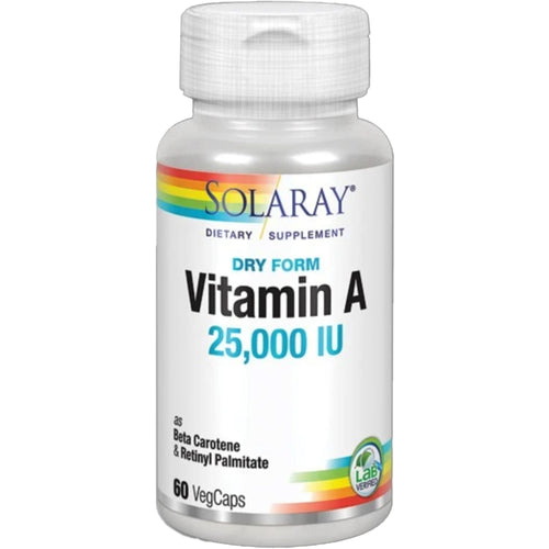 Vitamina A uscată 25,000 IU 60 Capsule vegetariene     