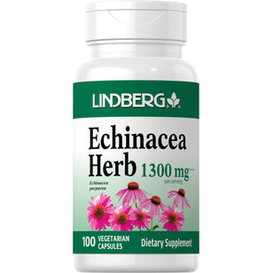 Equinácea erva 1300 mg (por dose) 100 Cápsulas vegetarianas     
