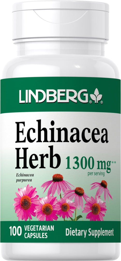 Echinacea kruid 1300 mg (per portie) 100 Vegetarische capsules     