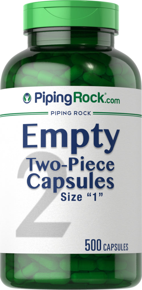 Empty Capsules Size "1", 500 Capsules Bottle