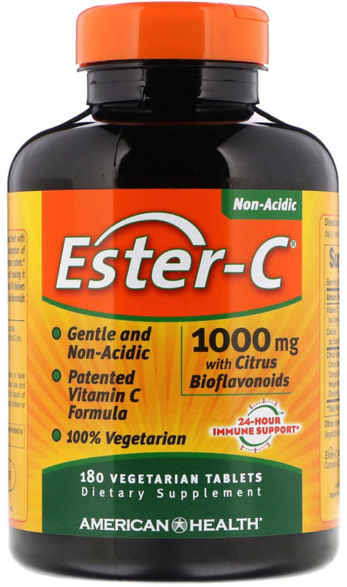Ester C พร้อมซีตรัสไบโอฟลาโวนอยด์ 1000 mg 180 เม็ดผัก     