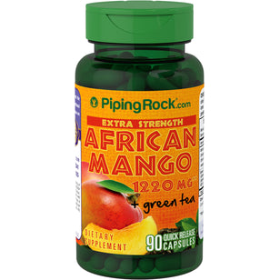 Extra Strength African Mango & Green Tea, 1220 mg, 90 Quick Release Capsules Bottle