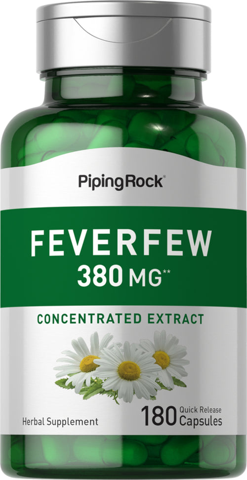 Feverfew 380 mg 180 แคปซูลแบบปล่อยตัวยาเร็ว     