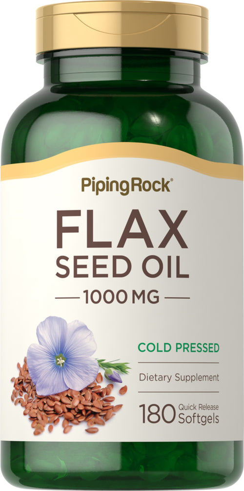 Olio di semi di lino 1000 mg 180 Capsule in gelatina molle a rilascio rapido     