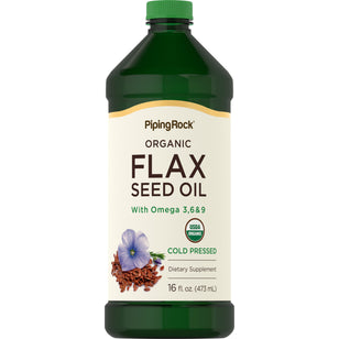 Flaxseed Oil (Organic), 16 fl oz (473 mL) Bottle