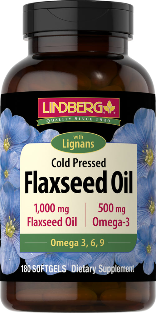 Olio di lino con lignani 1000 mg 180 Capsule molli     