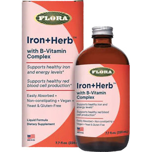 Flora--järn + örter med B-vitaminkomplex 7.7 fl oz 228 ml Flaska    