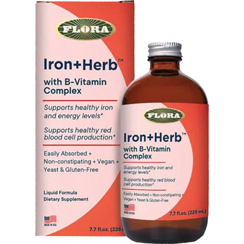 Supliment lichid cu fier și plante, cu complex de vitamina C, Flora 7.7 fl oz 228 ml Sticlă    
