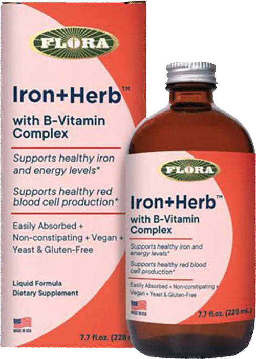 Flóra železo + Bylina s komplexom vitamínov B 7.7 fl oz 228 ml Fľaša    