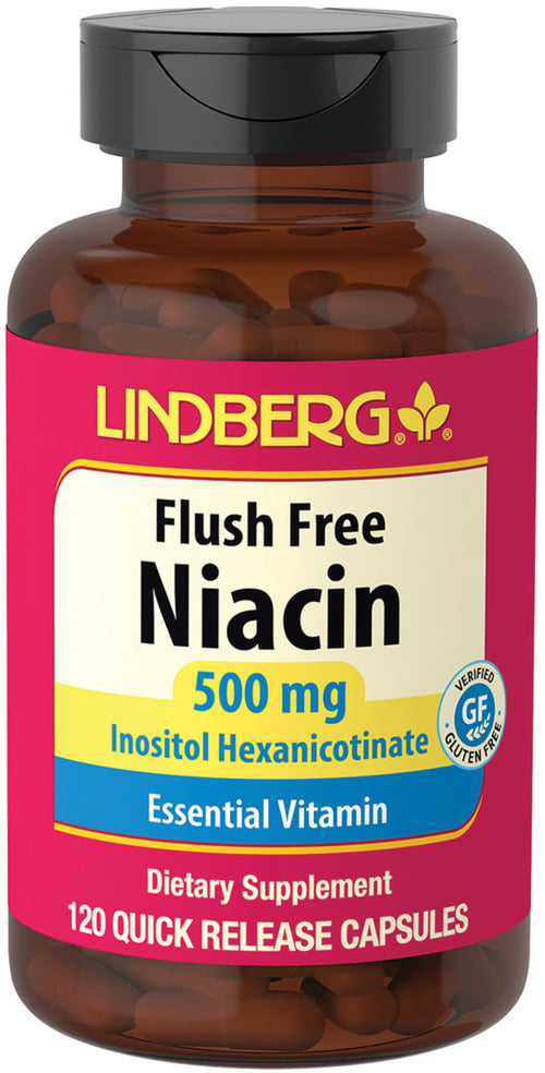 Flush Free Niacin  500 mg 120 แคปซูลแบบปล่อยตัวยาเร็ว     