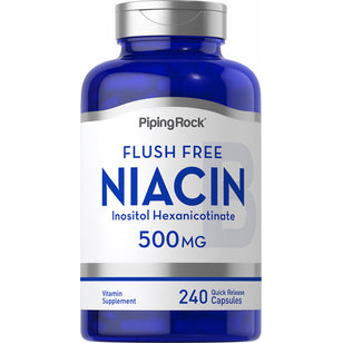 Flush Free Niacin, 500 mg, 240 Quick Release Capsules-Bottle