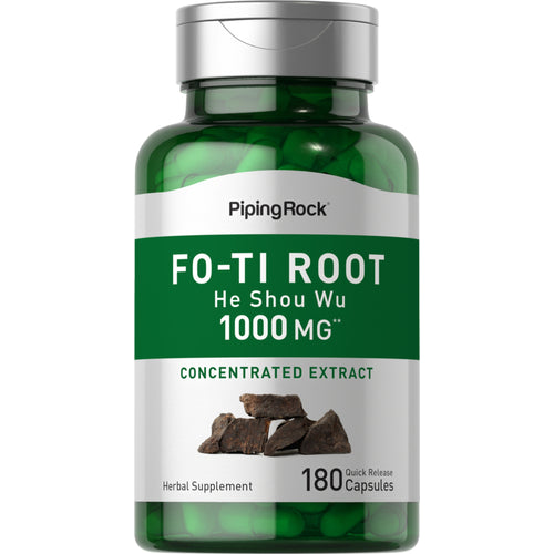 Fo-Ti-wortel He-Shou-Wu  1000 mg 180 Snel afgevende capsules     