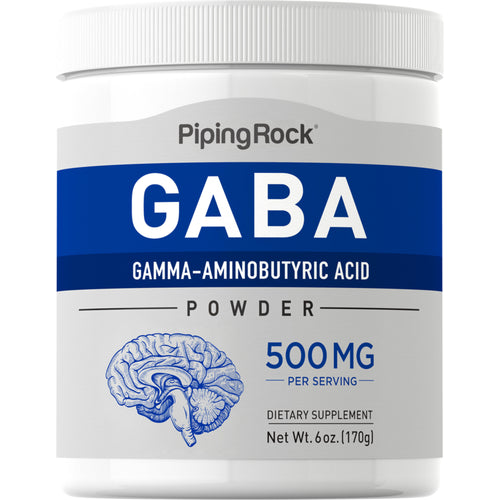 GABA Powder (Gamma-Aminobutyric Acid), 6 oz (170 g) Bottle-Bottle