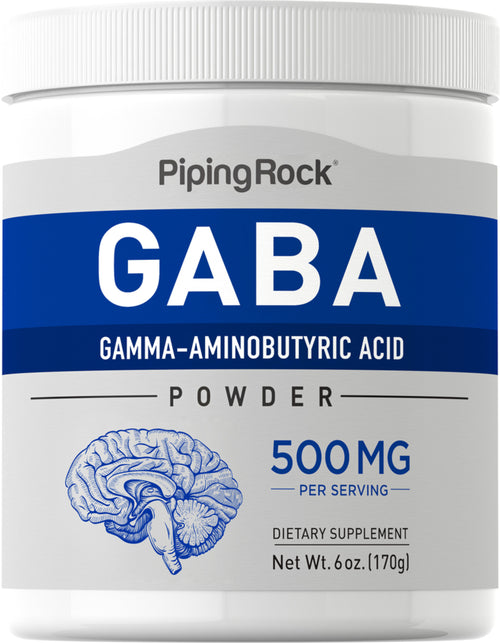 GABA Powder (Gamma-Aminobutyric Acid), 6 oz (170 g) Bottle-Bottle