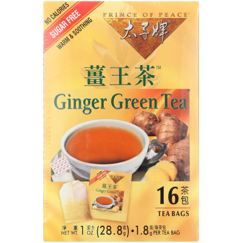 Imbirowa zielona herbata 16 Torebki do herbaty       