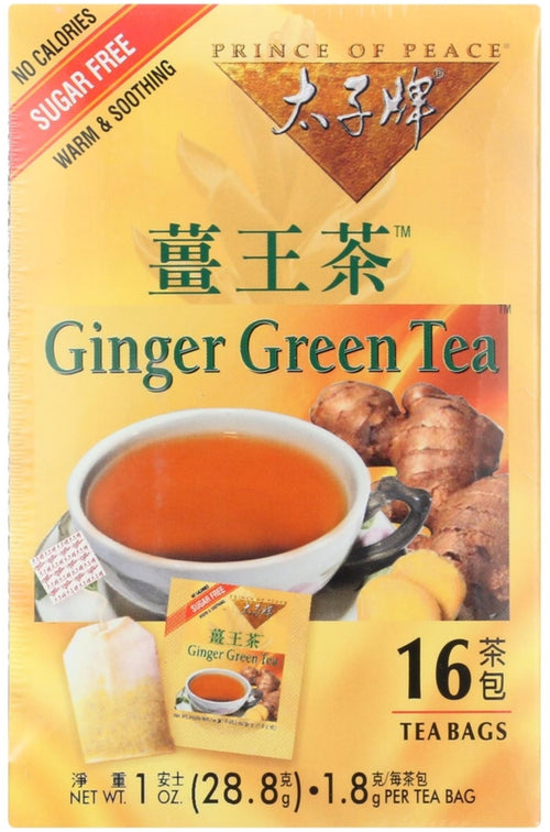 Grönt te med ingefära 16 Tepåsar       