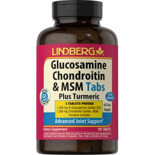 Glucosamine Chondroitin & MSM Plus Turmeric Tabs, 180 Tablets