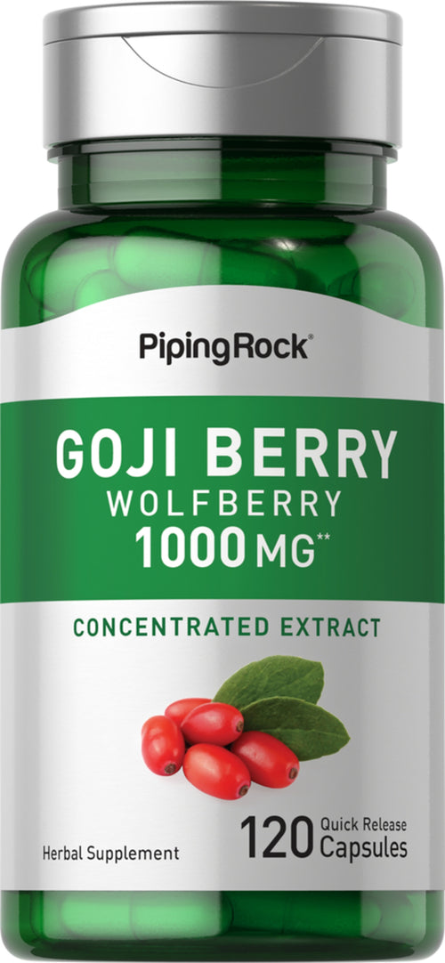 Goji Berry (Wolfberry), 1000 mg, 120 Quick Release Capsules Bottle
