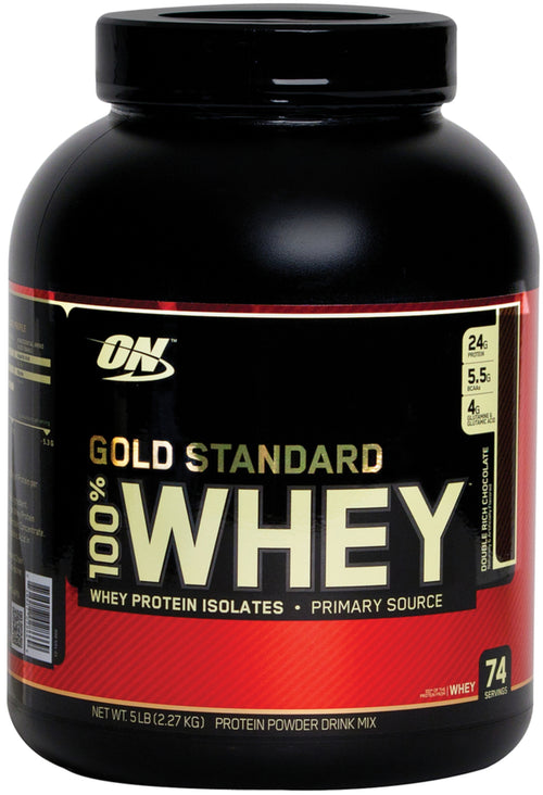 Proteína lactosérica en polvo Gold Standard 100% Whey (Double Rich Chocolate) 5 lb 2.27 Kg Botella/Frasco    