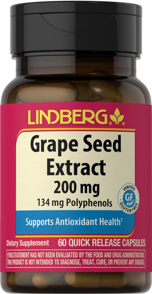 Ekstrakt z pestek winogron  200 mg 60 Kapsułki o szybkim uwalnianiu     
