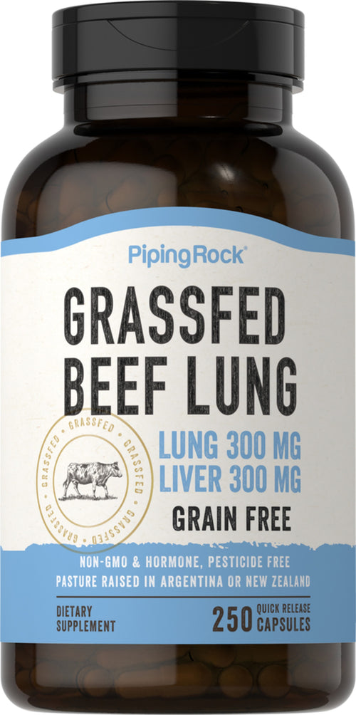 Grass Fed Beef Lung, 300 mg, 250 Quick Release Capsules
