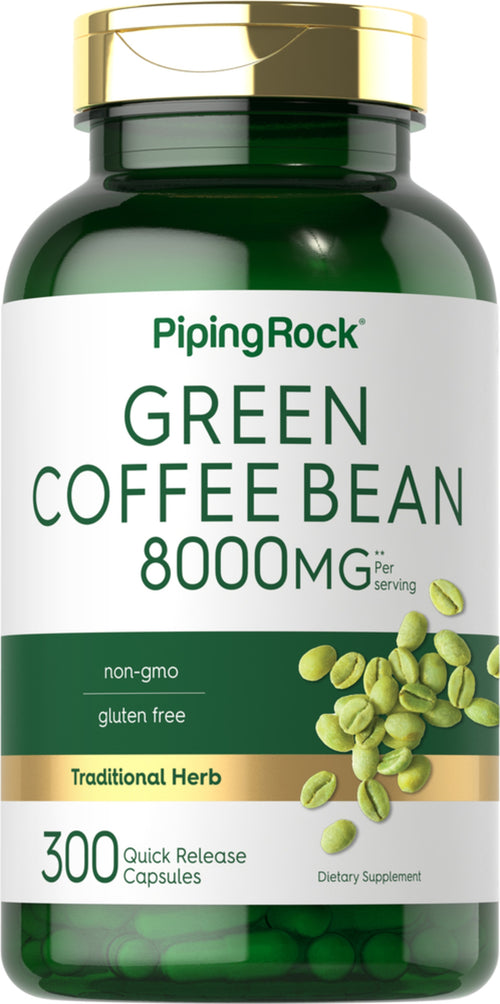 Café vert en grains,  8000 mg (par portion) 300 Gélules à libération rapide