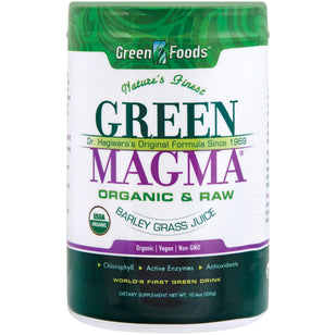 Grønt magmapulver av bygg-gressjuice (organisk) 10.6 ounce 300 g Flaske    