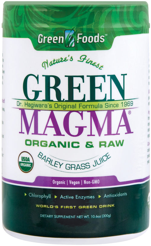 Grønt magmapulver av bygg-gressjuice (organisk) 10.6 ounce 300 g Flaske    