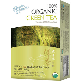 Chá verde (Orgânico) 100 Saquetas de chá       