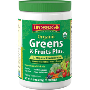 Greens & Fruits Plus Organic, 9.5 oz (270 g) Bottle