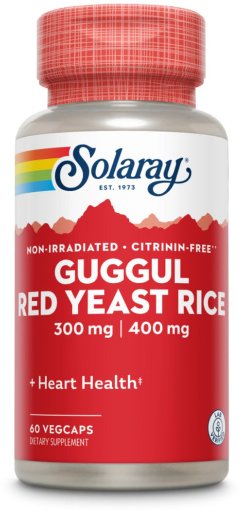 Guggul Extrakt Plus červená kvasnicová ryža 60 Vegetariánske kapsuly       