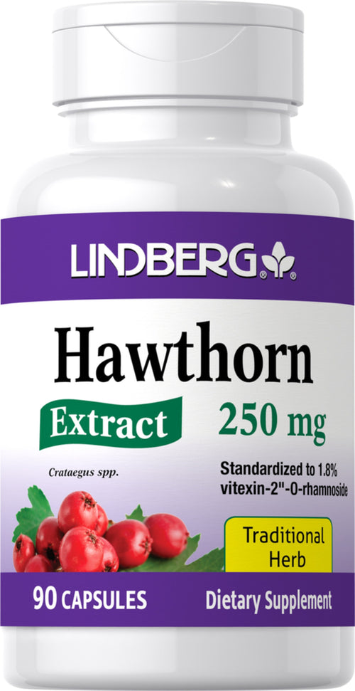 Hawthorn Standardized Extract, 250 mg, 90 Capsules