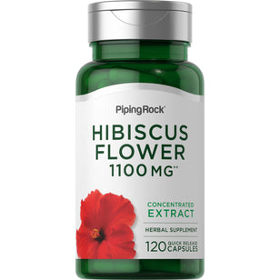 Flor de hibisco  1100 mg 120 Cápsulas de Rápida Absorção     