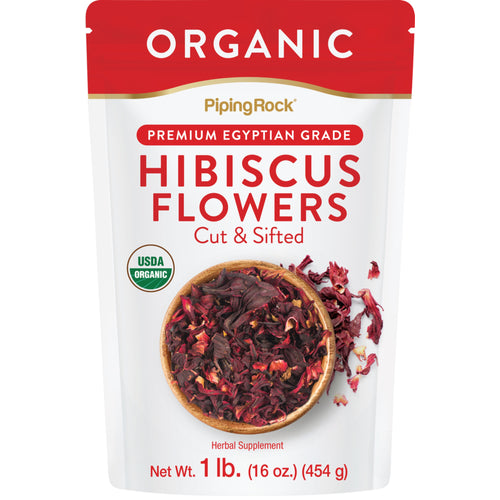 Hibiscusblomster, skårede og sigtede (Økologisk) 1 pund 454 g Pose    