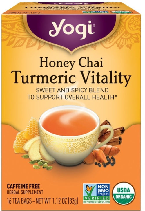 Thé chaï au curcuma et au miel (Biologique) 16 Sachets de thé       