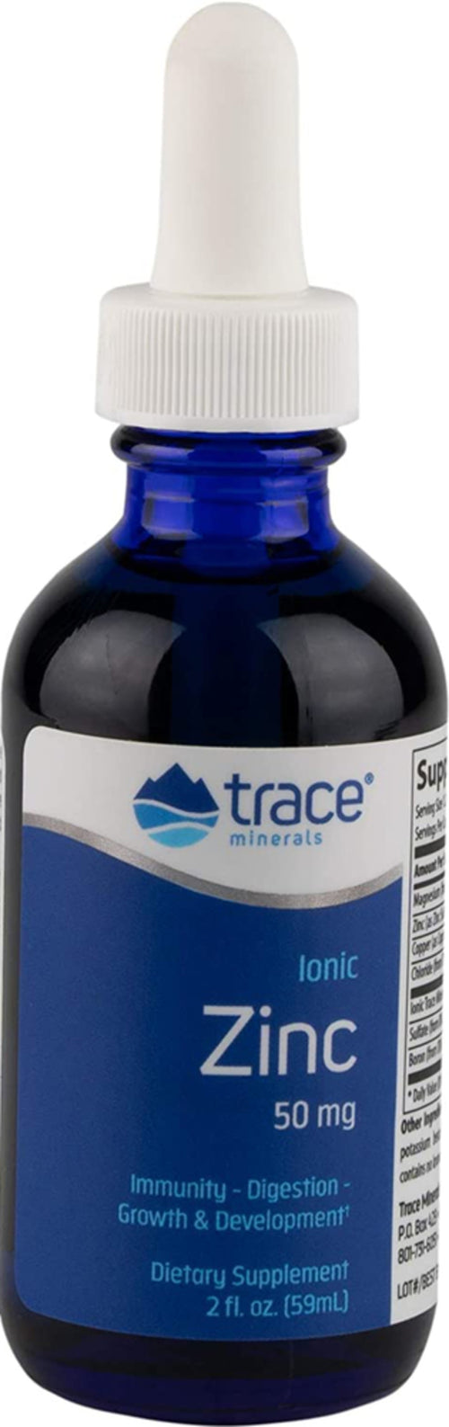Zinc liquide ionique 50 mg 2 onces liquides 59 mL Bouteille  