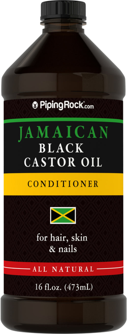 Sort jamaicansk ricinusolie 16 fl oz 473 ml Flaske    
